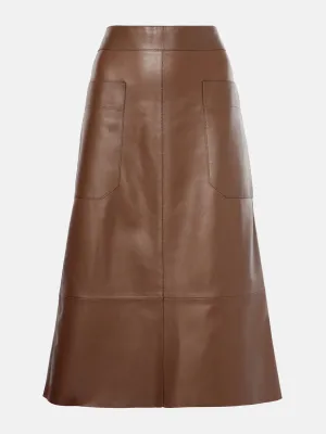 Blomfield leather midi skirt