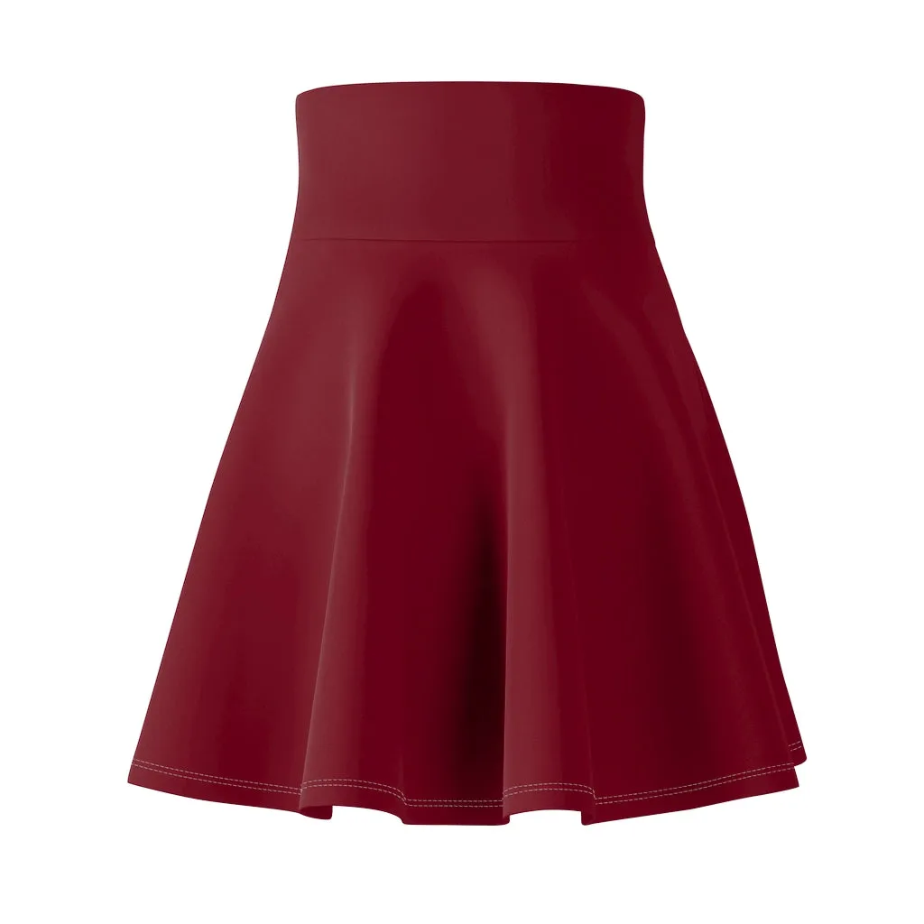 Burgundy Skater Skirt