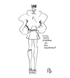 Cutie White Pleatherette.