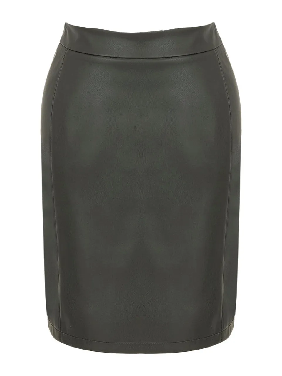 Dolcezza #74129 black faux leather skirt
