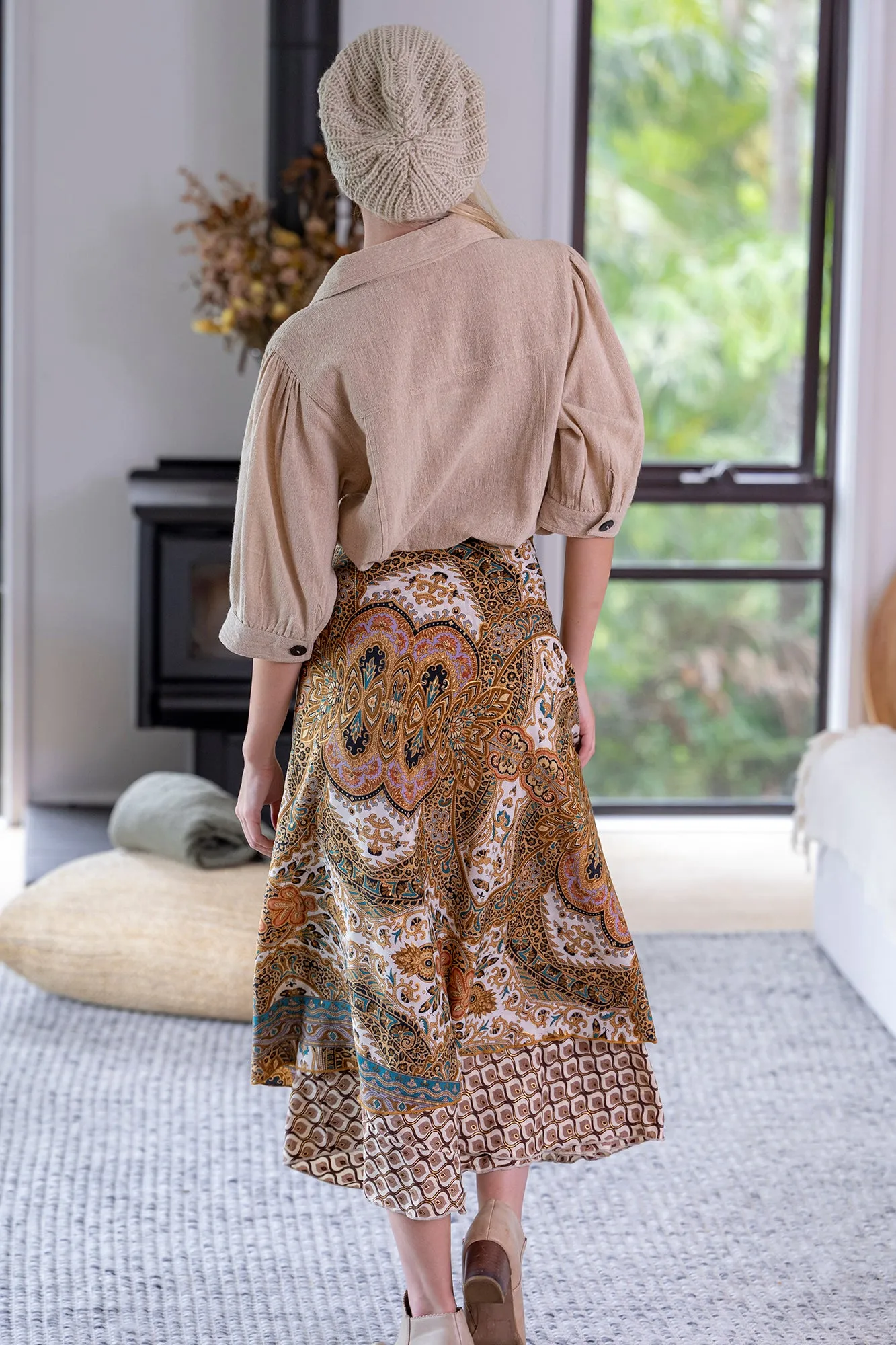 Donella Reversible Wrap Skirt