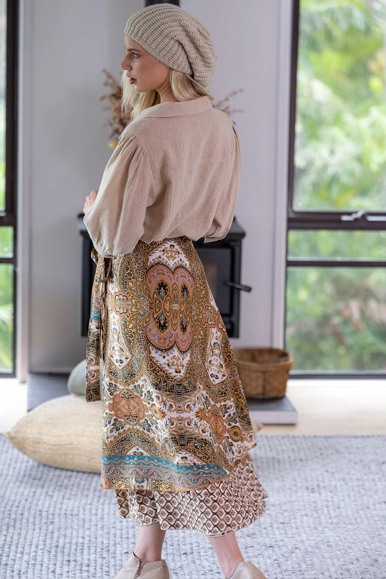 Donella Reversible Wrap Skirt