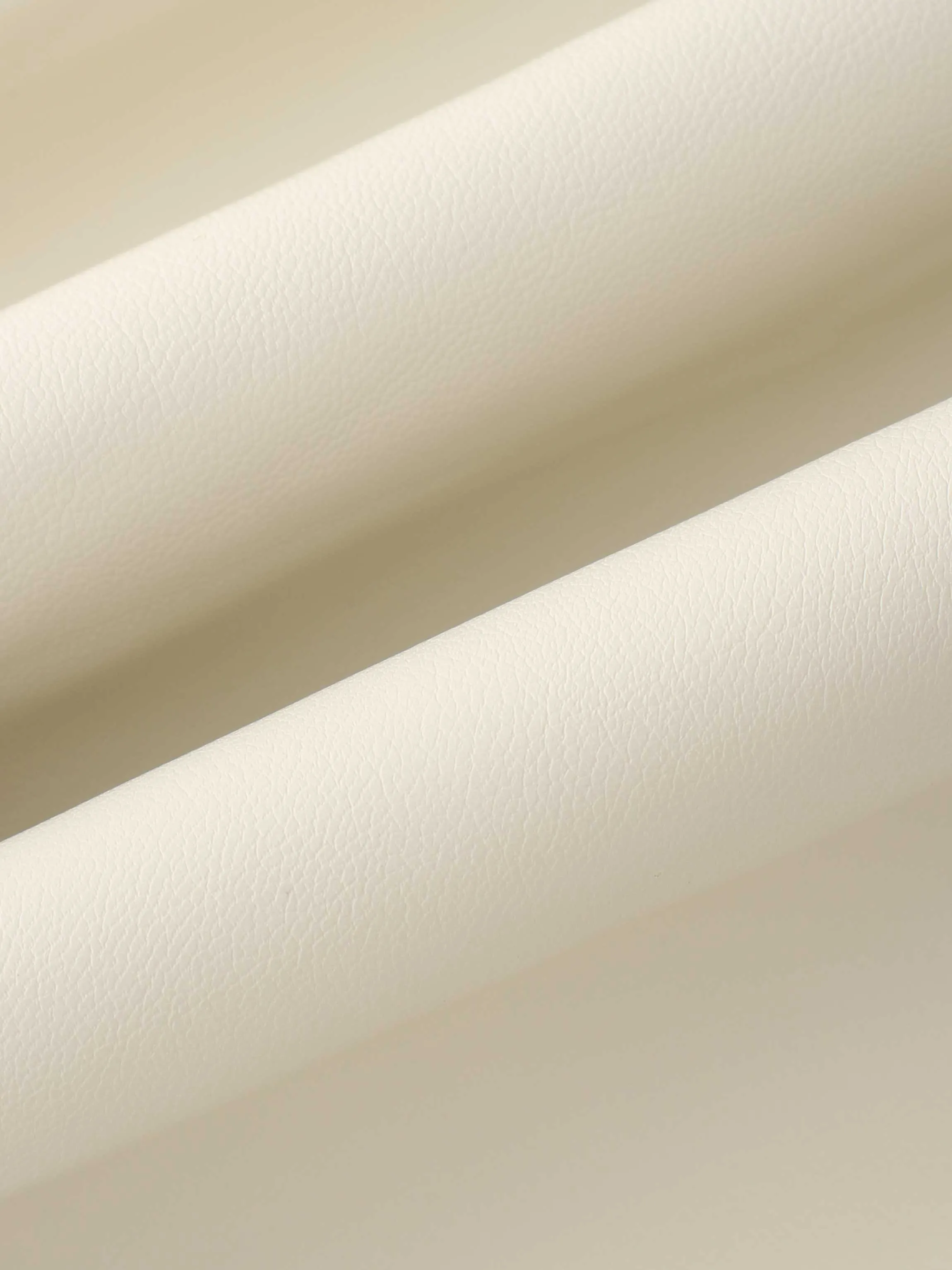 Flare Leather Skirt 25.5"-Ivory