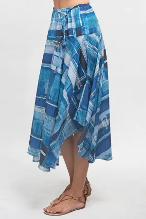 Handkerchief Hem Midi Skirt