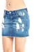 Hollywood Star Fashion Women's Distressed Denim Mini Skirt