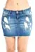Hollywood Star Fashion Women's Distressed Denim Mini Skirt