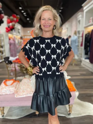 Joy Joy Pleather Skirt/Skort Black