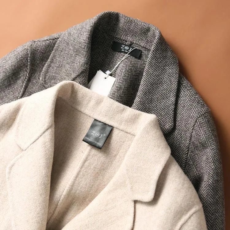 Loose Double-sided Woolen Coat