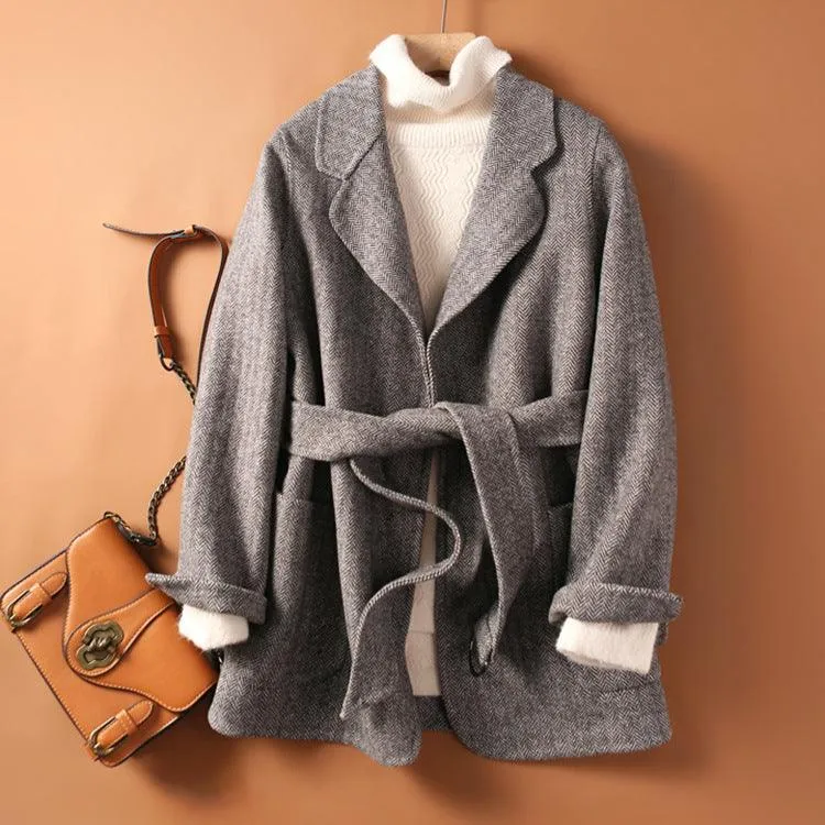 Loose Double-sided Woolen Coat