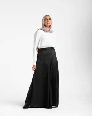 Maxi Silk Skirt Black