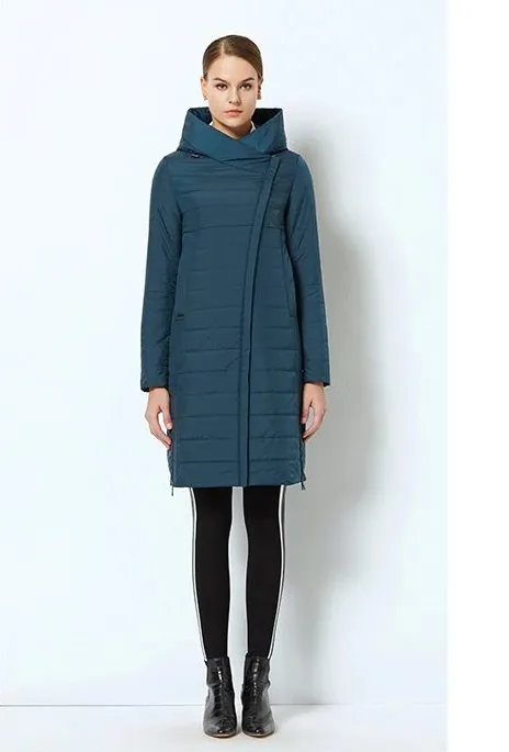 Men's Spring Thin Cotton Warm Padded Long Coat