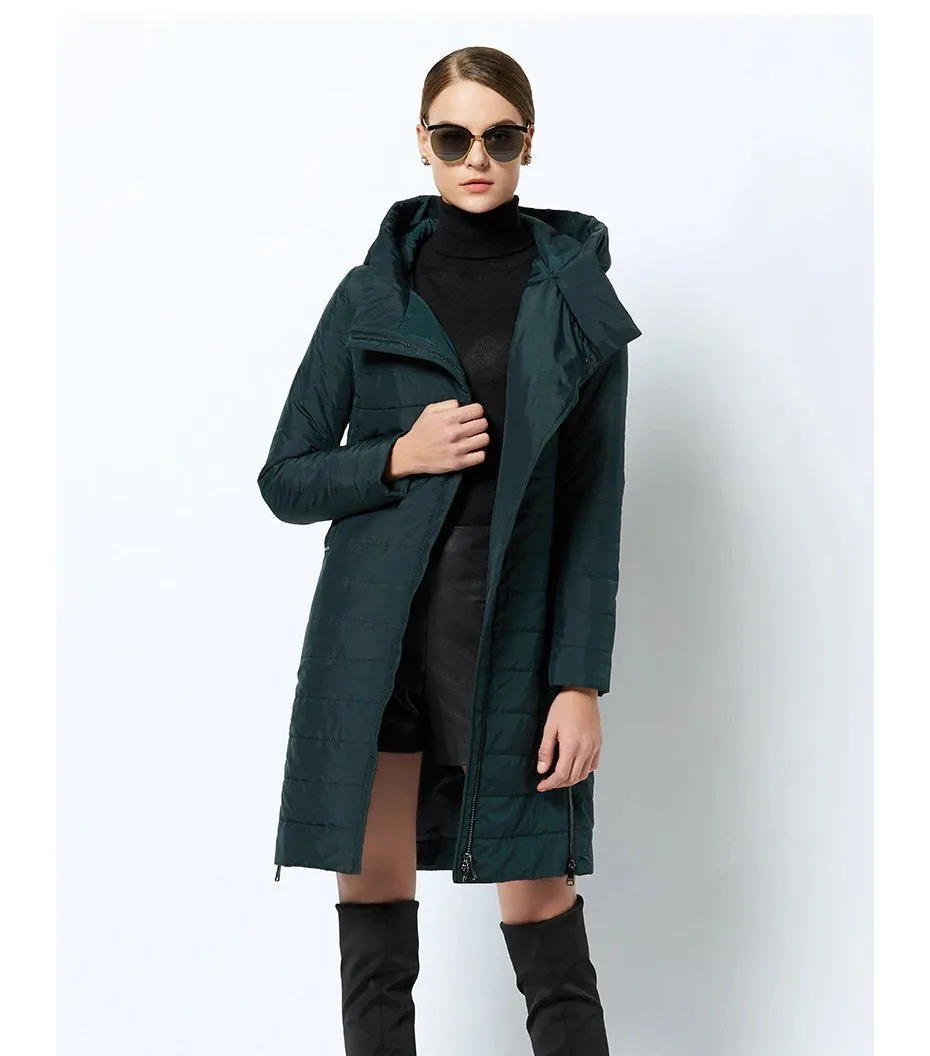 Men's Spring Thin Cotton Warm Padded Long Coat
