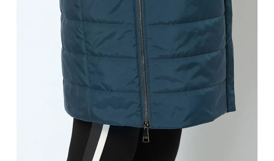 Men's Spring Thin Cotton Warm Padded Long Coat