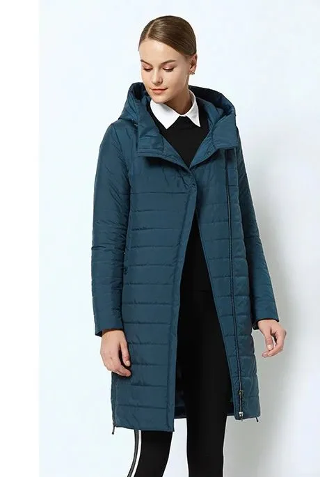 Men's Spring Thin Cotton Warm Padded Long Coat