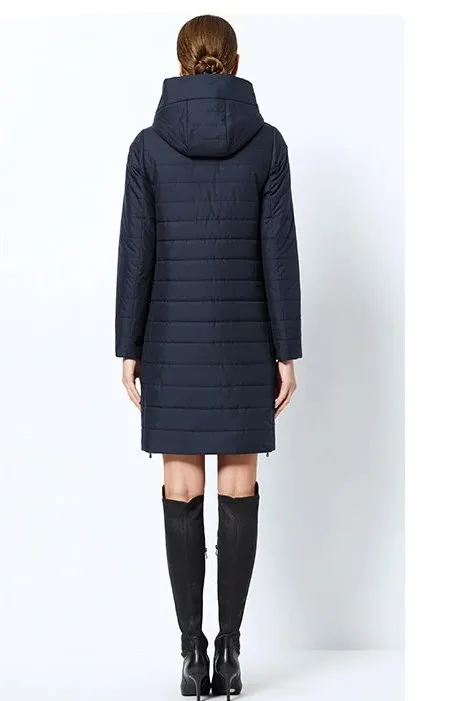 Men's Spring Thin Cotton Warm Padded Long Coat