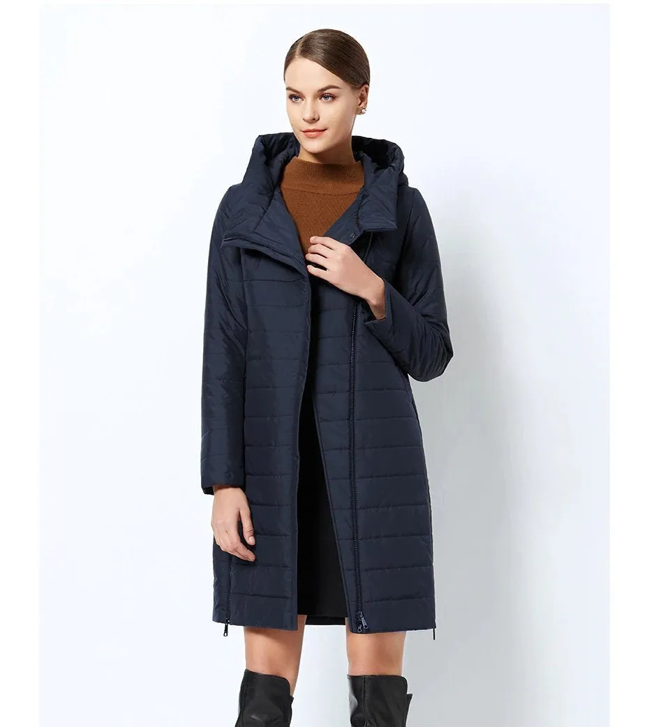 Men's Spring Thin Cotton Warm Padded Long Coat