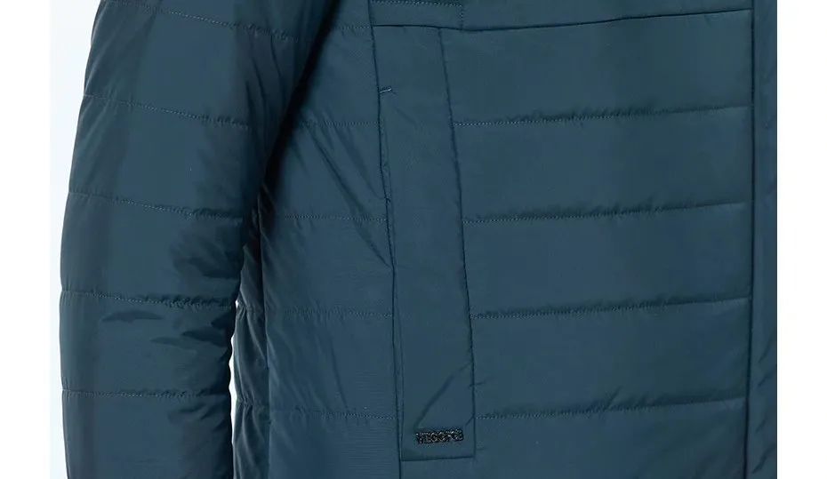 Men's Spring Thin Cotton Warm Padded Long Coat