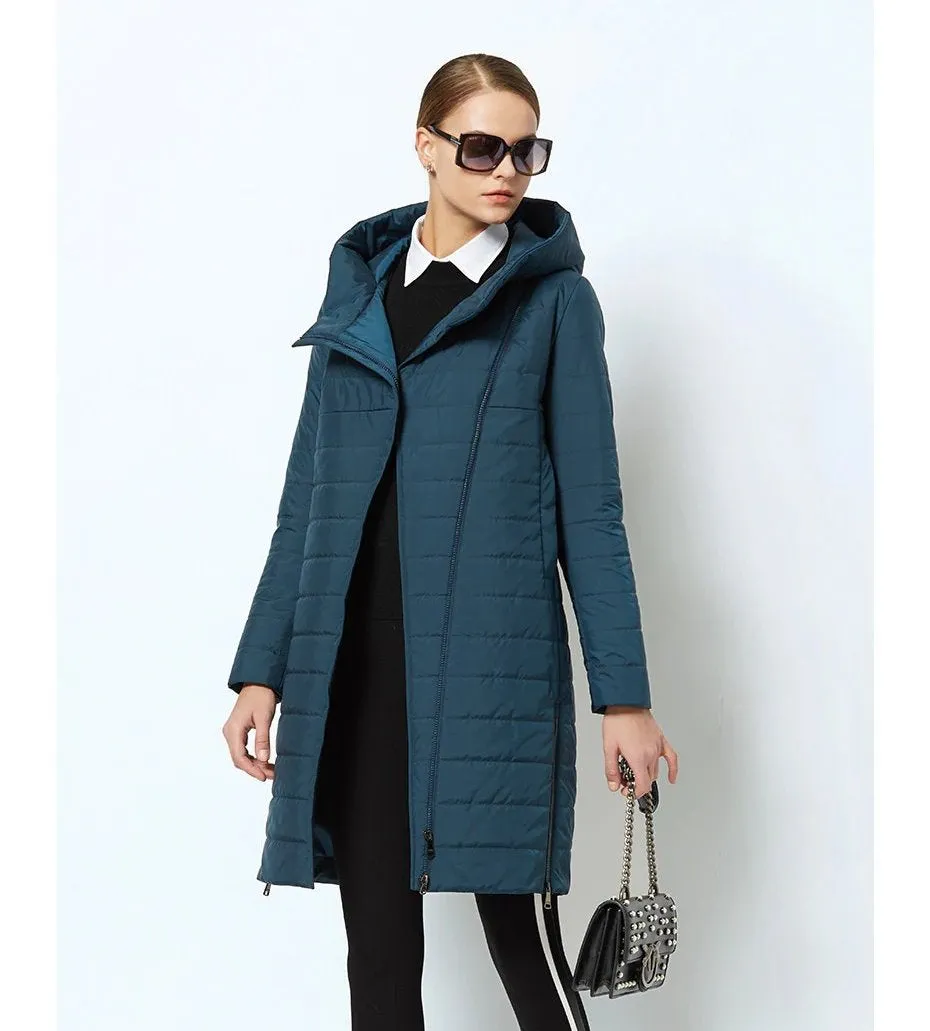 Men's Spring Thin Cotton Warm Padded Long Coat