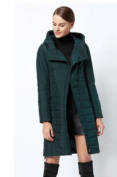 Men's Spring Thin Cotton Warm Padded Long Coat
