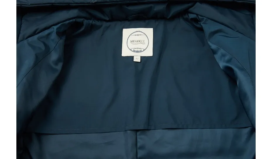 Men's Spring Thin Cotton Warm Padded Long Coat