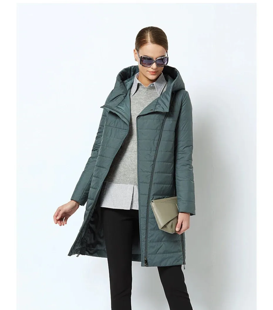 Men's Spring Thin Cotton Warm Padded Long Coat