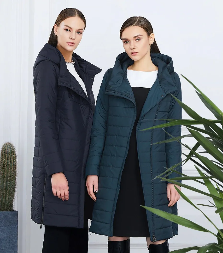 Men's Spring Thin Cotton Warm Padded Long Coat