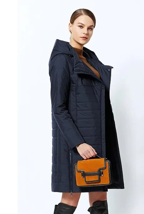 Men's Spring Thin Cotton Warm Padded Long Coat