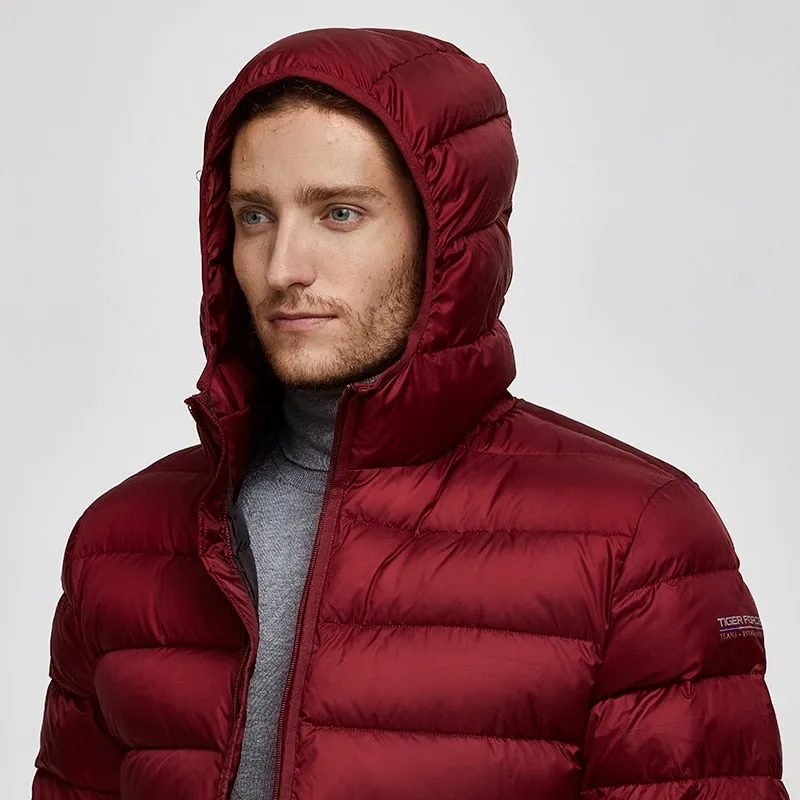 Men's Winter Casual Hooded Warm Parka With Pockets