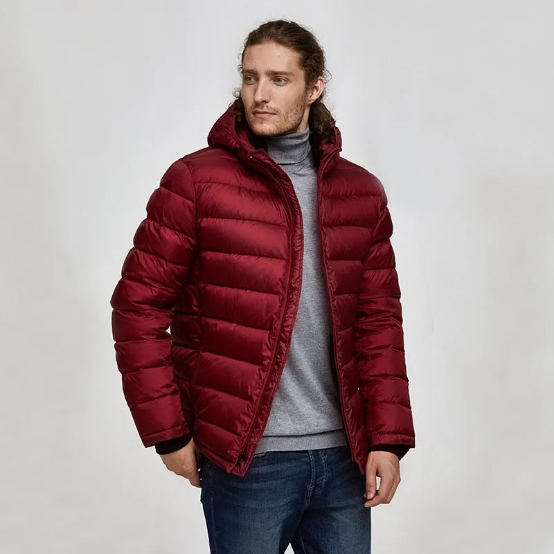 Men's Winter Casual Hooded Warm Parka With Pockets