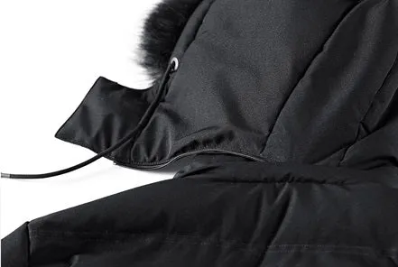 Men's Winter Casual  Thick Cotton-Padded Hooded Long Parka