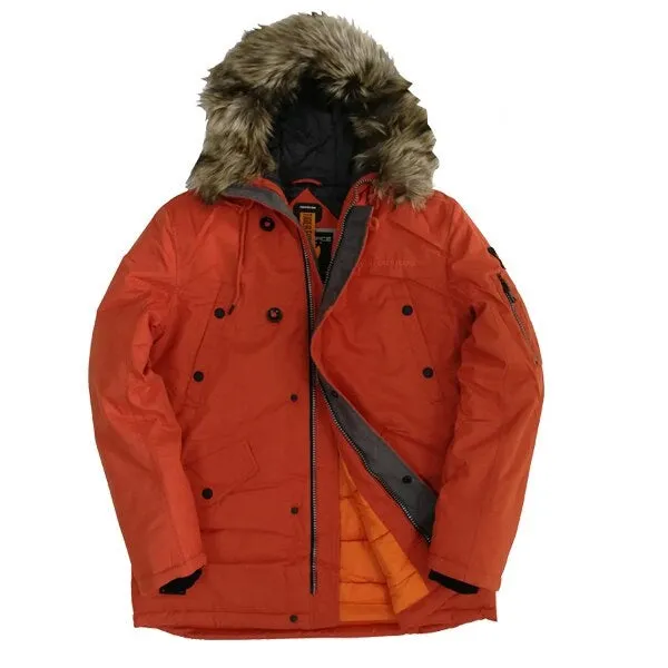 Men's Winter Casual Thick Padded Parka With Raccoon Fur