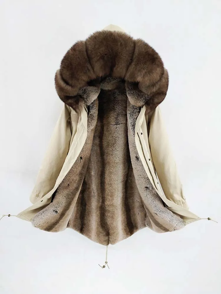 Men's Winter Casual Thick Warm Parka With Fox Fur