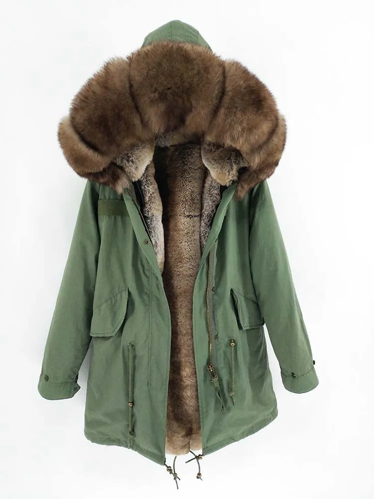 Men's Winter Casual Thick Warm Parka With Fox Fur