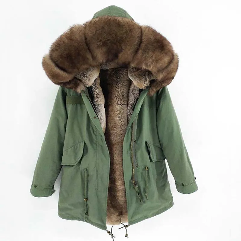 Men's Winter Casual Thick Warm Parka With Fox Fur