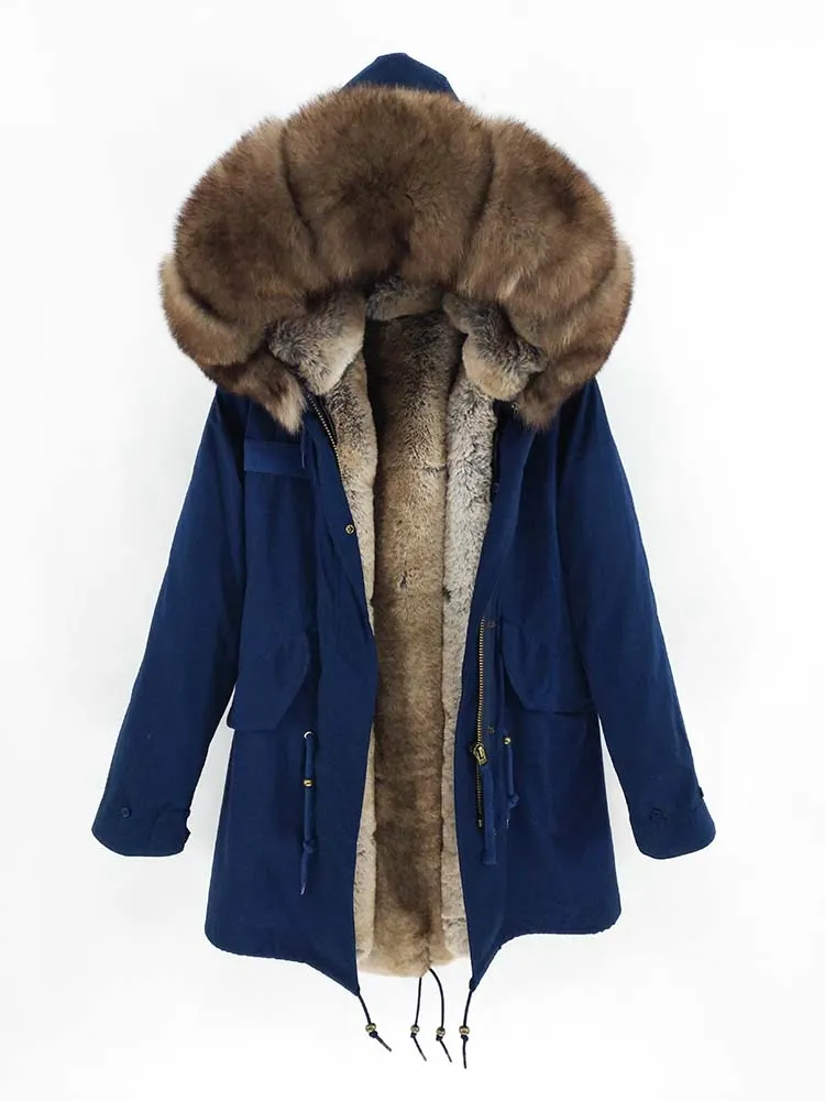 Men's Winter Casual Thick Warm Parka With Fox Fur
