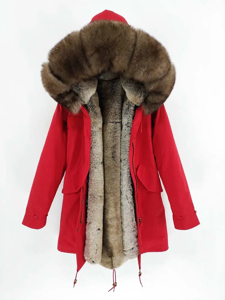 Men's Winter Casual Thick Warm Parka With Fox Fur