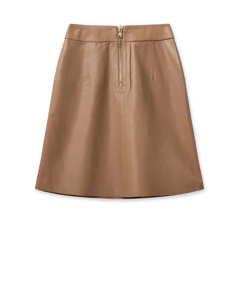 MMAppiah Leather Skirt Cinnamon Swirl