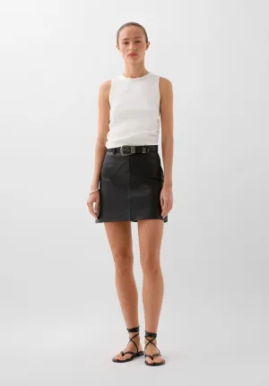 NEW LEATHER BELT SKIRT