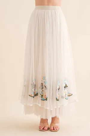 Sequin Embellished Maxi Skirt