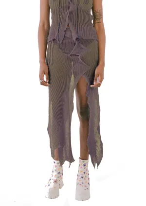 Sheer Linen Skirt - Brown