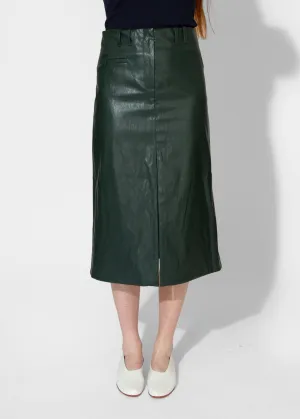 Slit Front Skirt in Pine