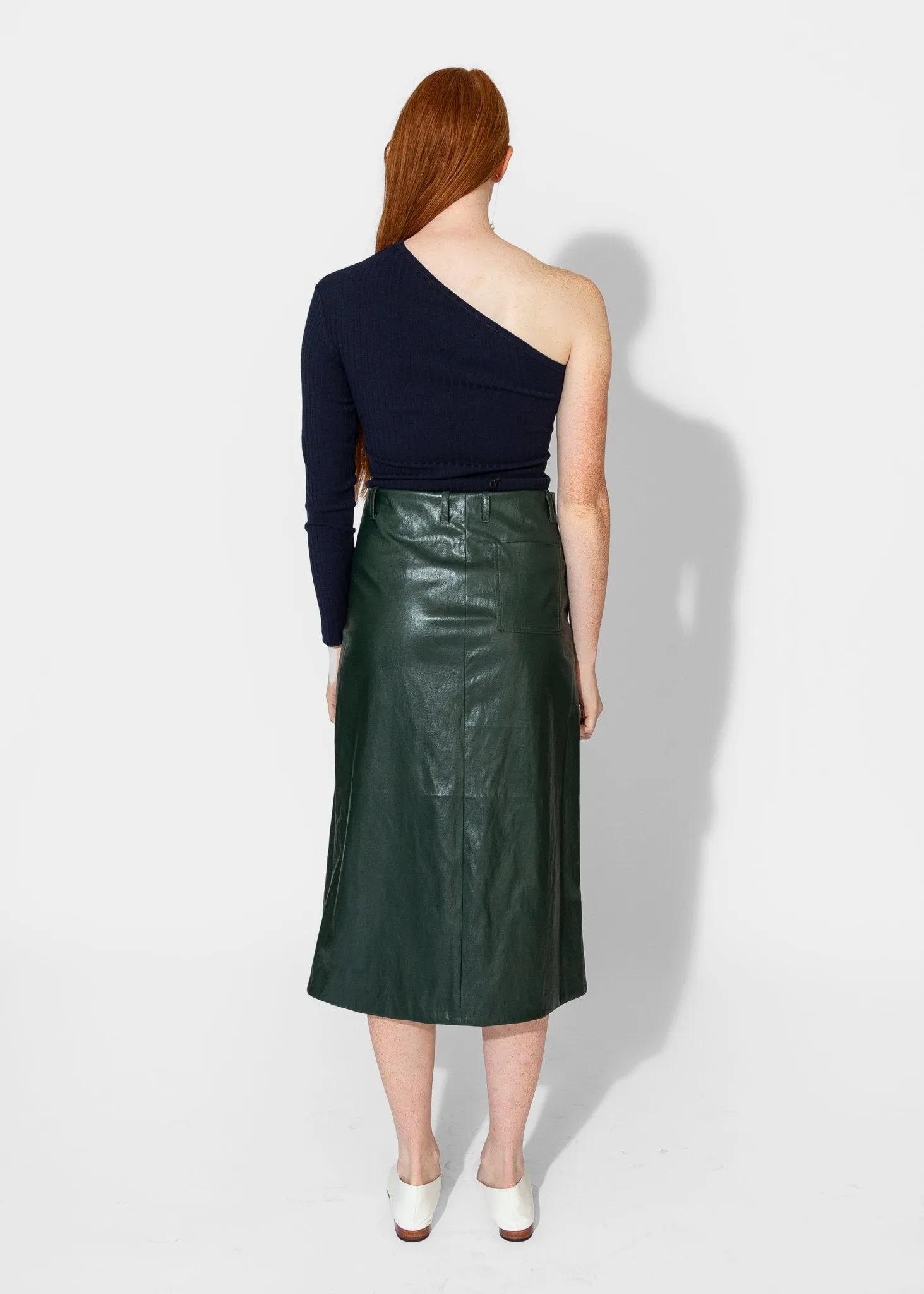 Slit Front Skirt in Pine