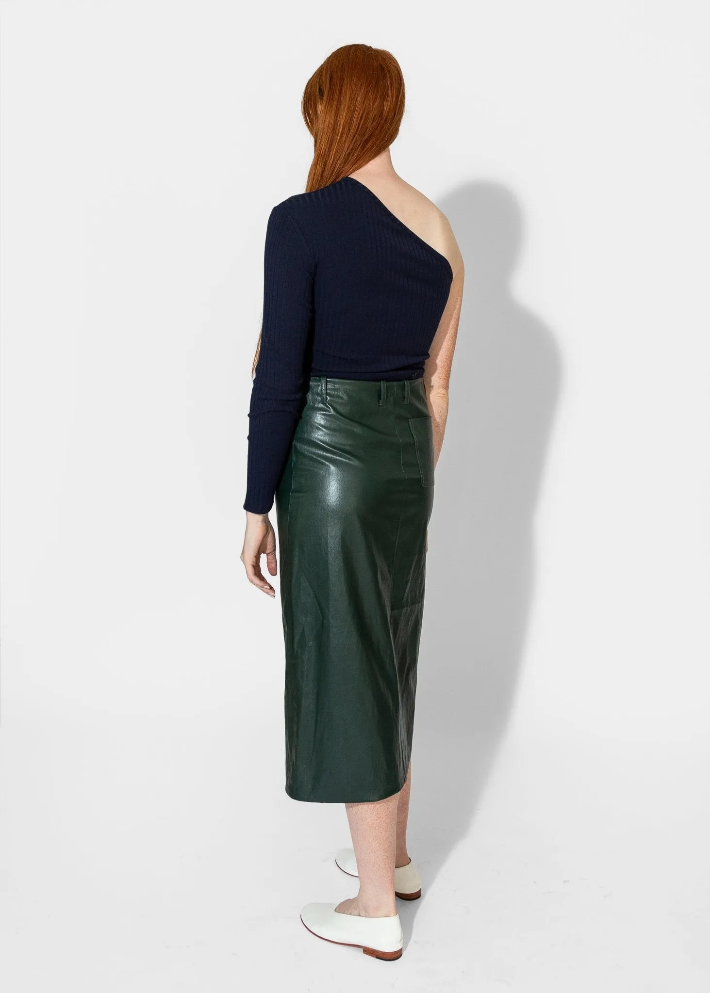 Slit Front Skirt in Pine