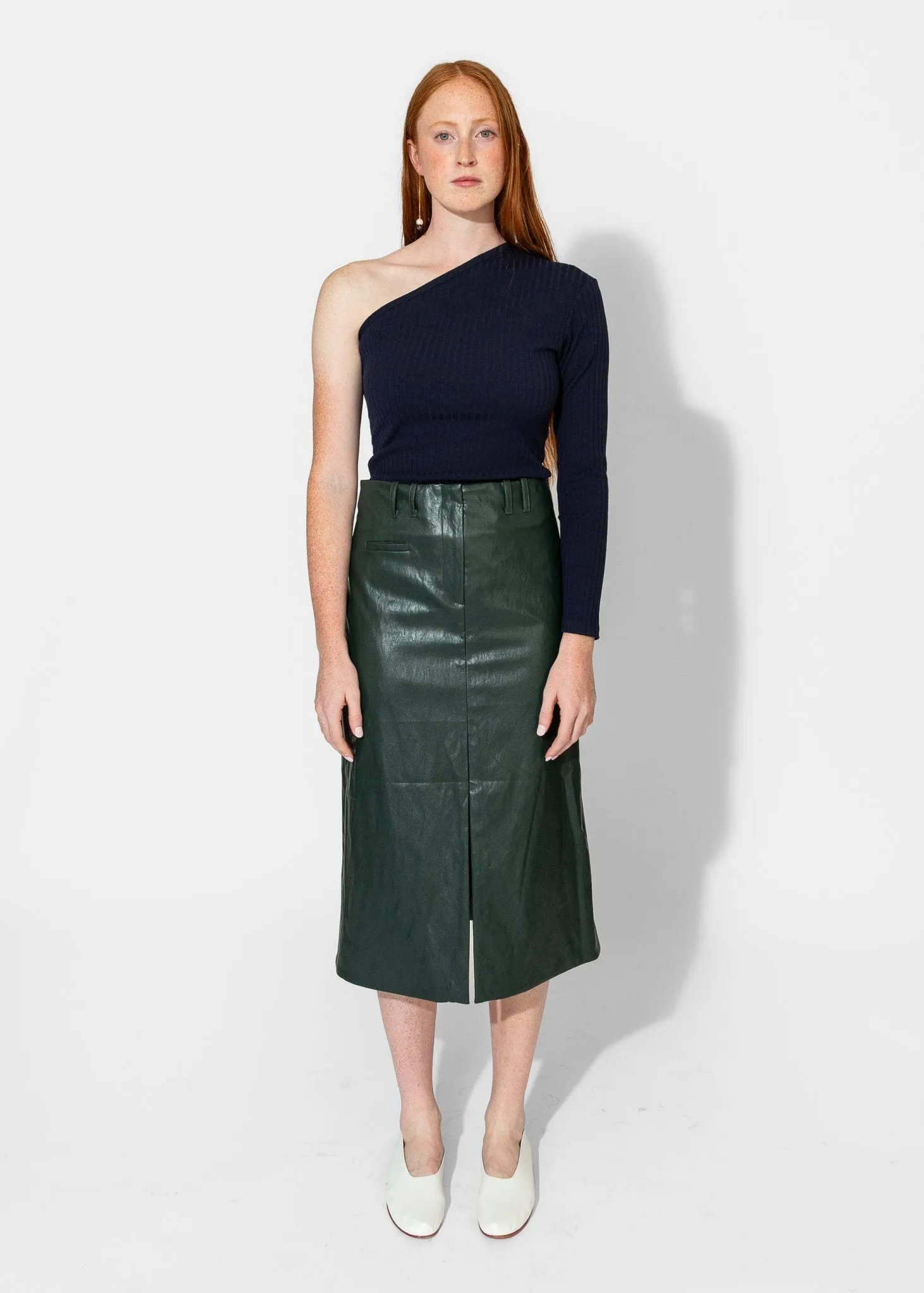 Slit Front Skirt in Pine