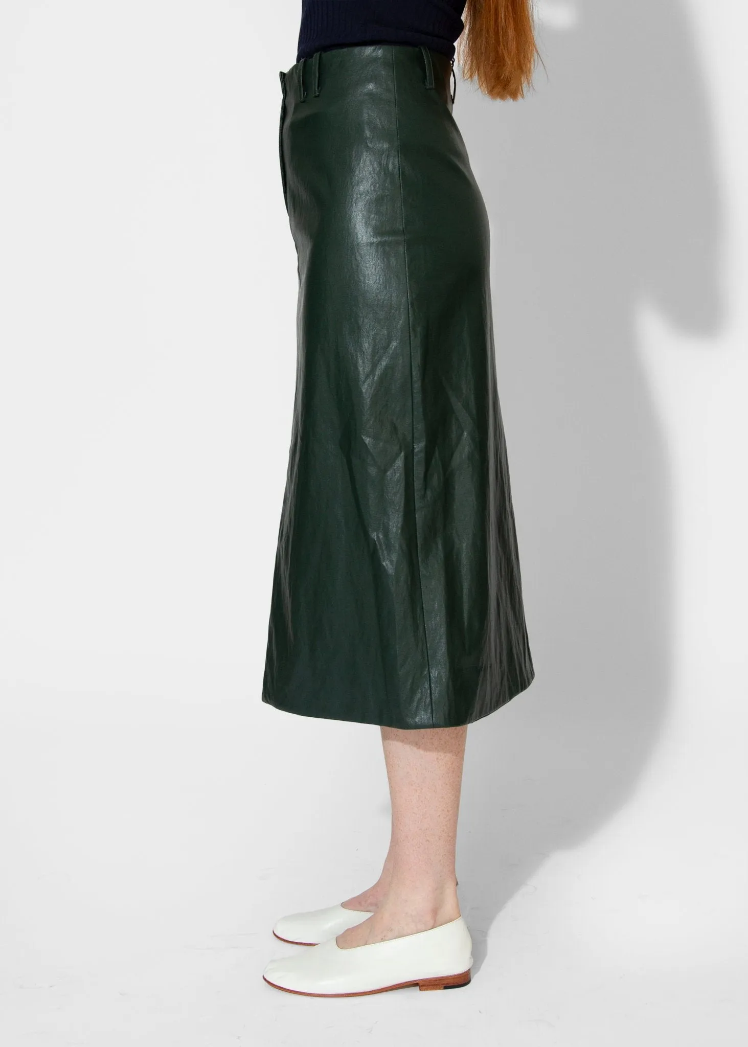 Slit Front Skirt in Pine