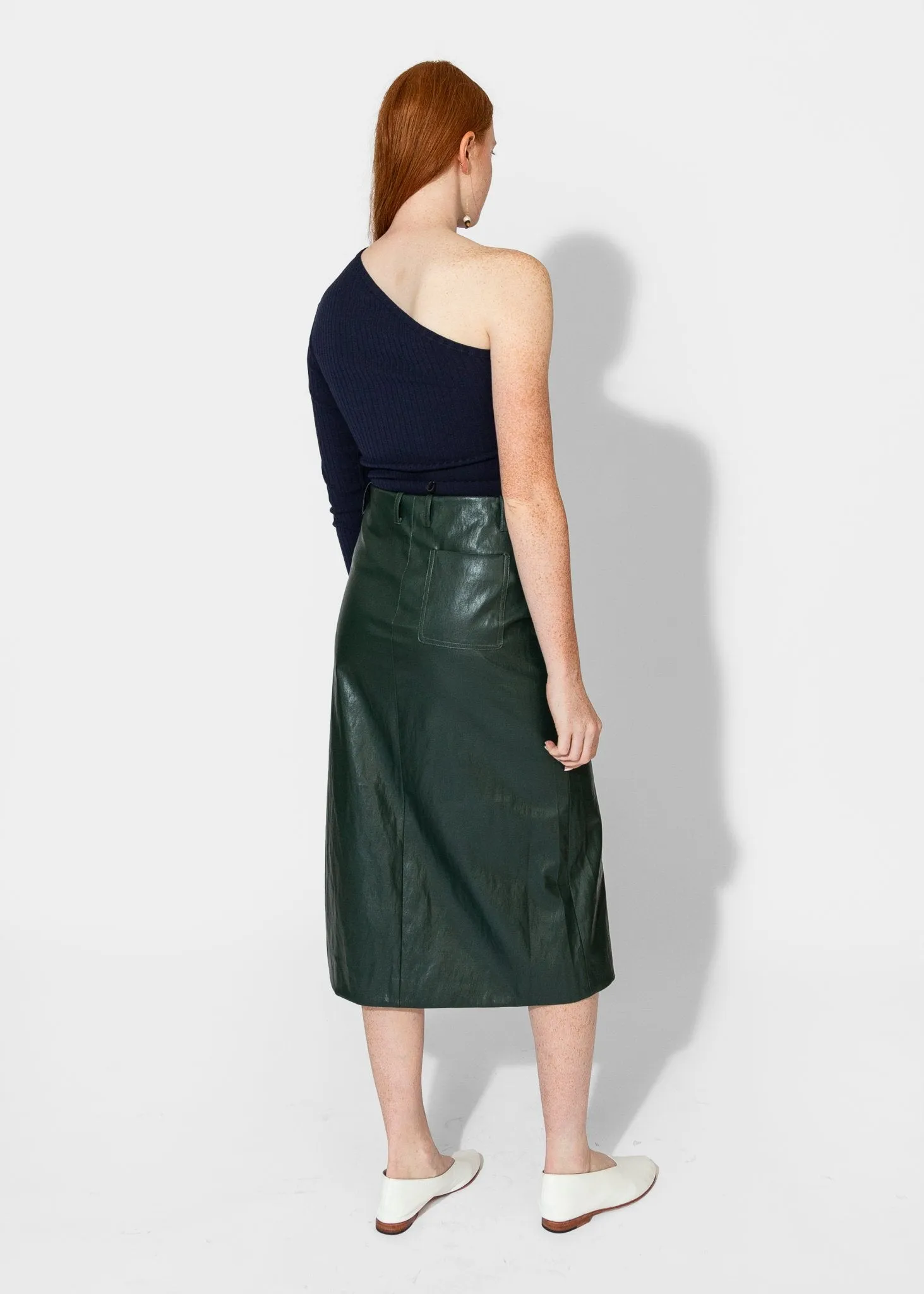 Slit Front Skirt in Pine