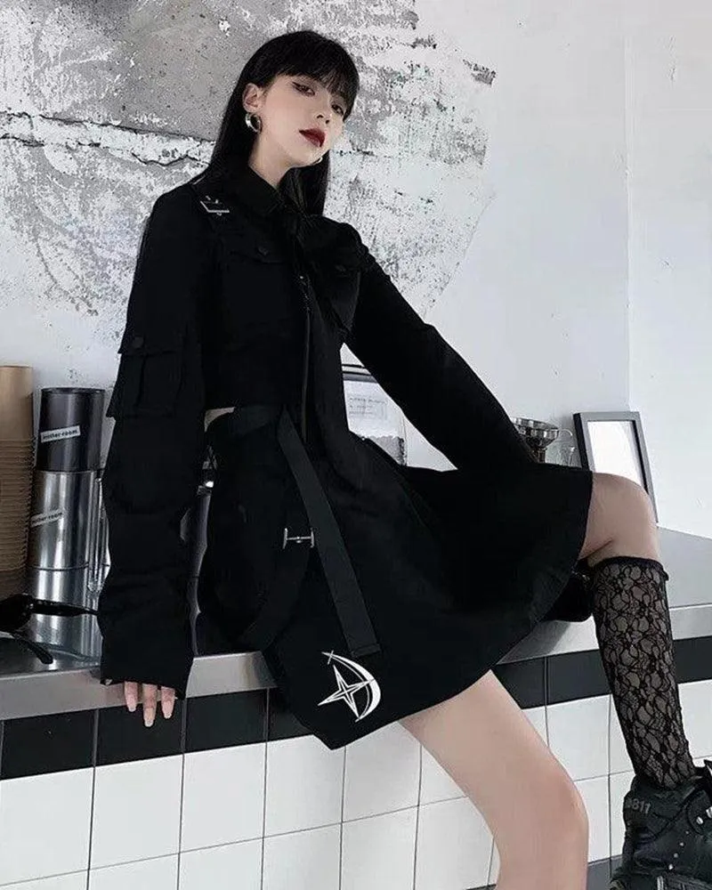 Tech Style Two Piece Cargo Skirt Set