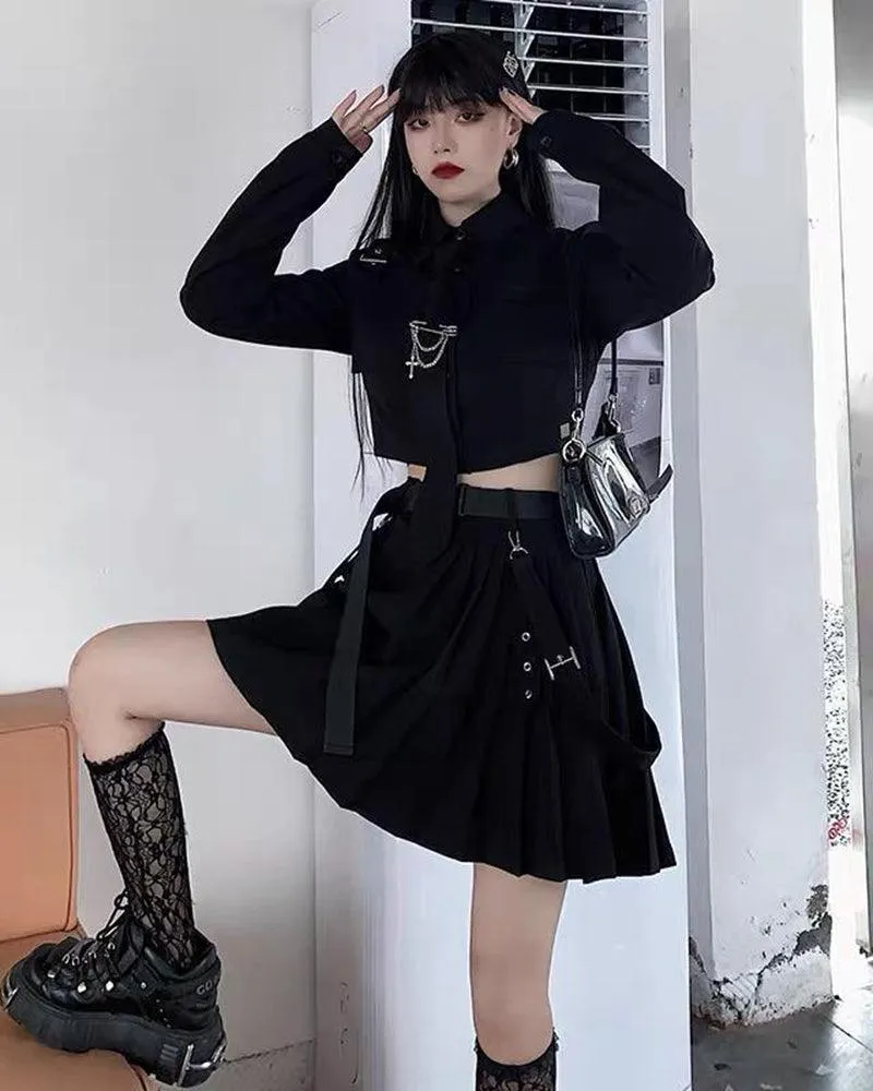 Tech Style Two Piece Cargo Skirt Set