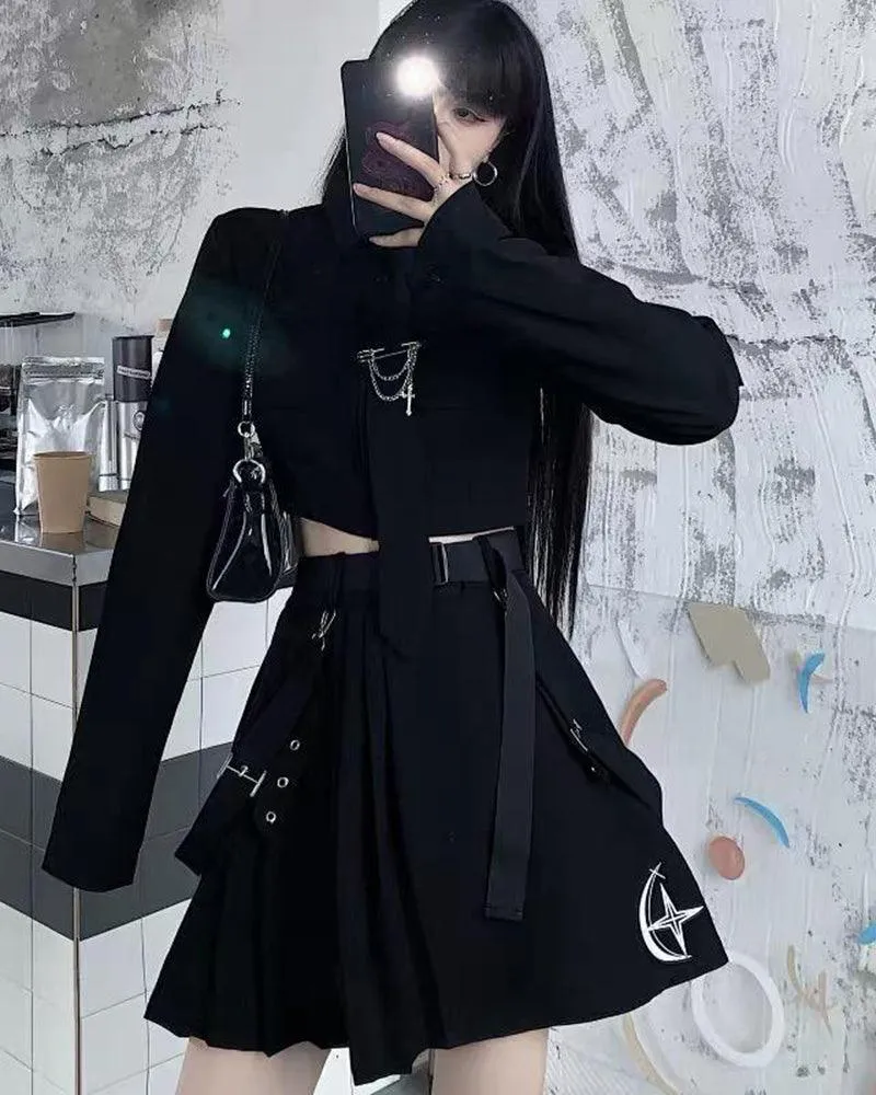Tech Style Two Piece Cargo Skirt Set