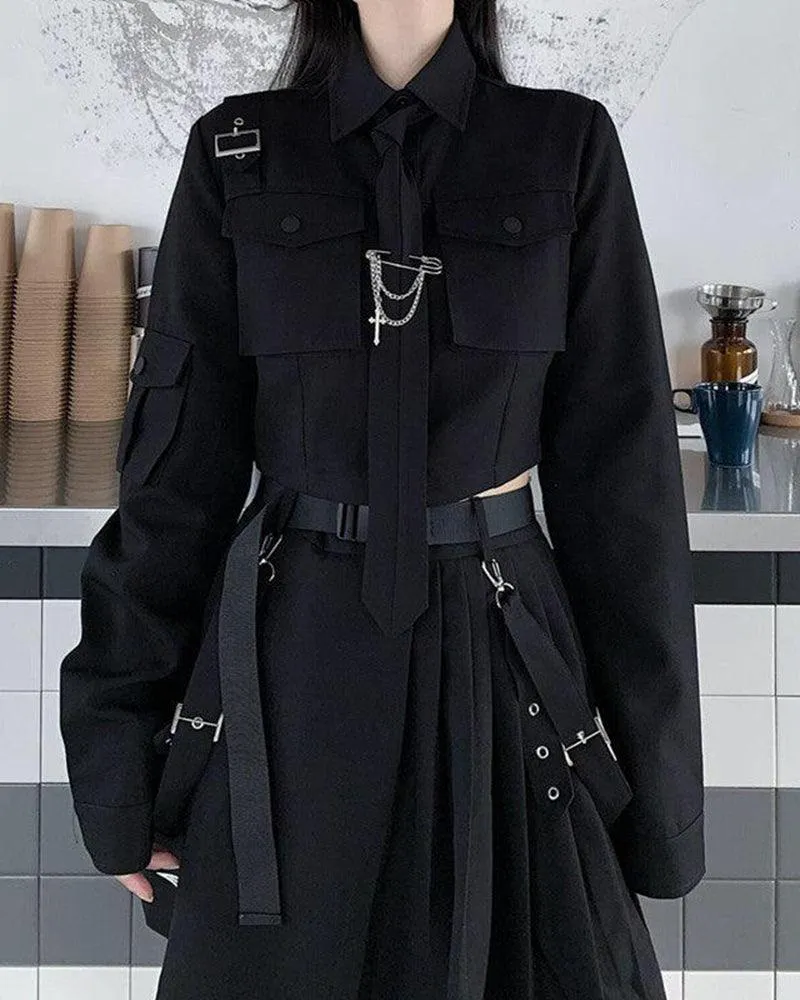Tech Style Two Piece Cargo Skirt Set